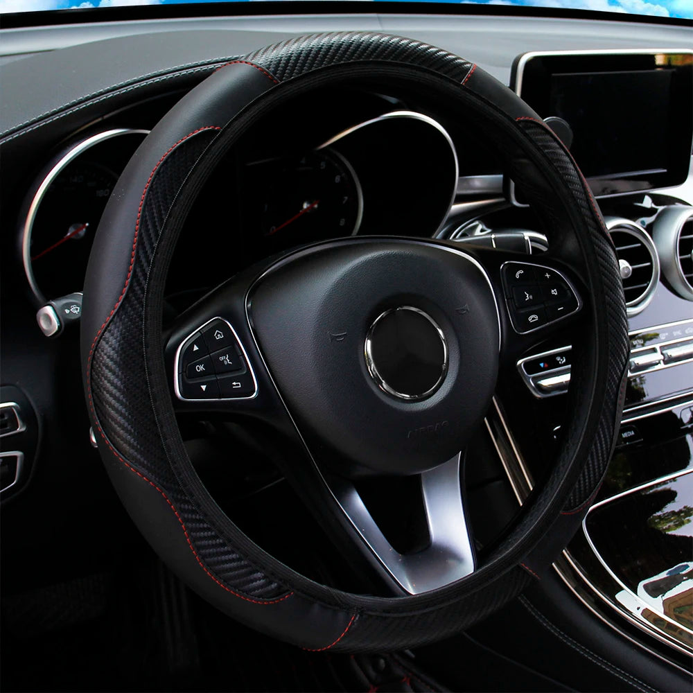 Luxury Carbon Fiber Steering Wheel Cover™