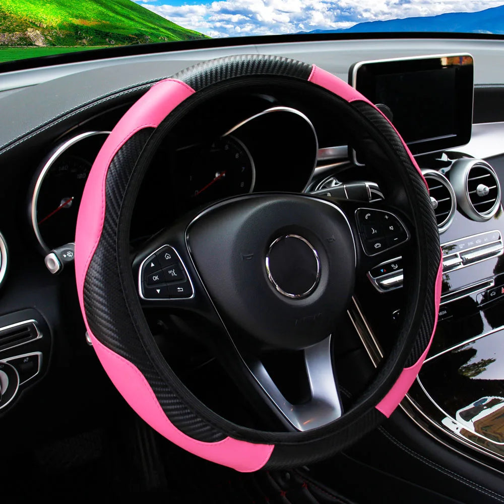 Luxury Carbon Fiber Steering Wheel Cover™