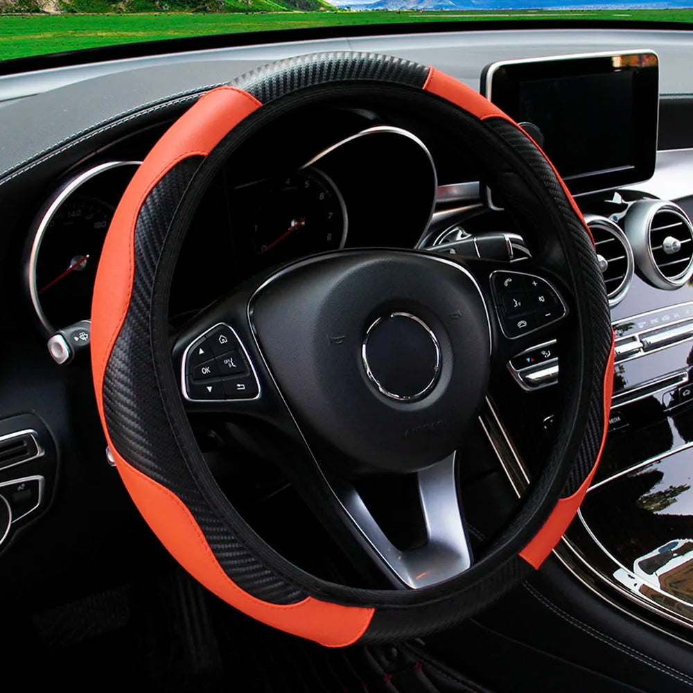 Luxury Carbon Fiber Steering Wheel Cover™