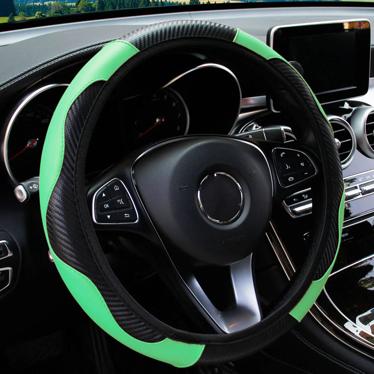 Luxury Carbon Fiber Steering Wheel Cover™