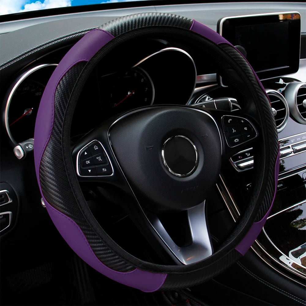 Luxury Carbon Fiber Steering Wheel Cover™