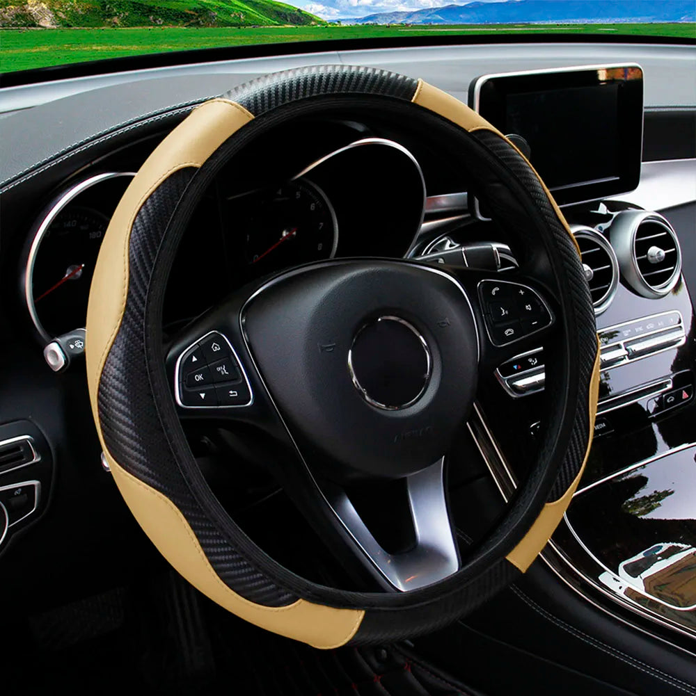 Luxury Carbon Fiber Steering Wheel Cover™
