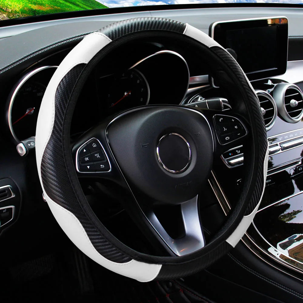 Luxury Carbon Fiber Steering Wheel Cover™